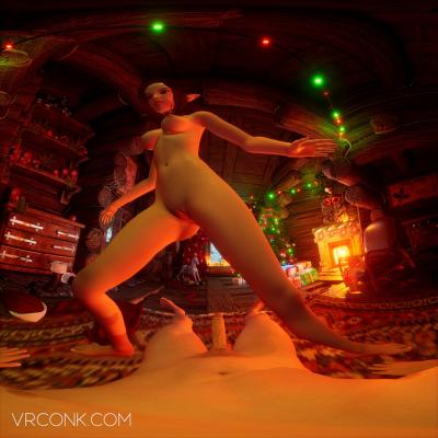 Santa Cums on Elf vr cosplay porn