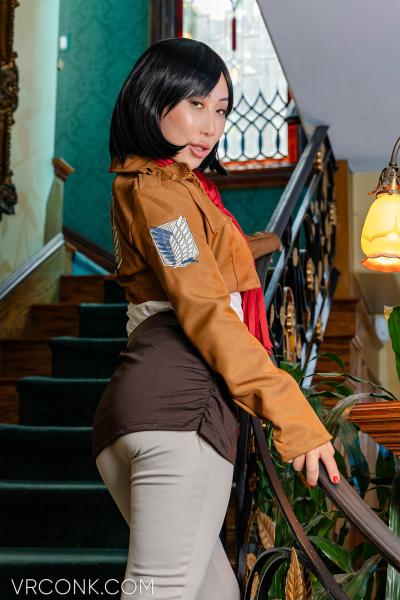 Attack on Titan: Mikasa Ackerman & Historia Reiss (A Porn Parody) cosplay 4k vr sex movie