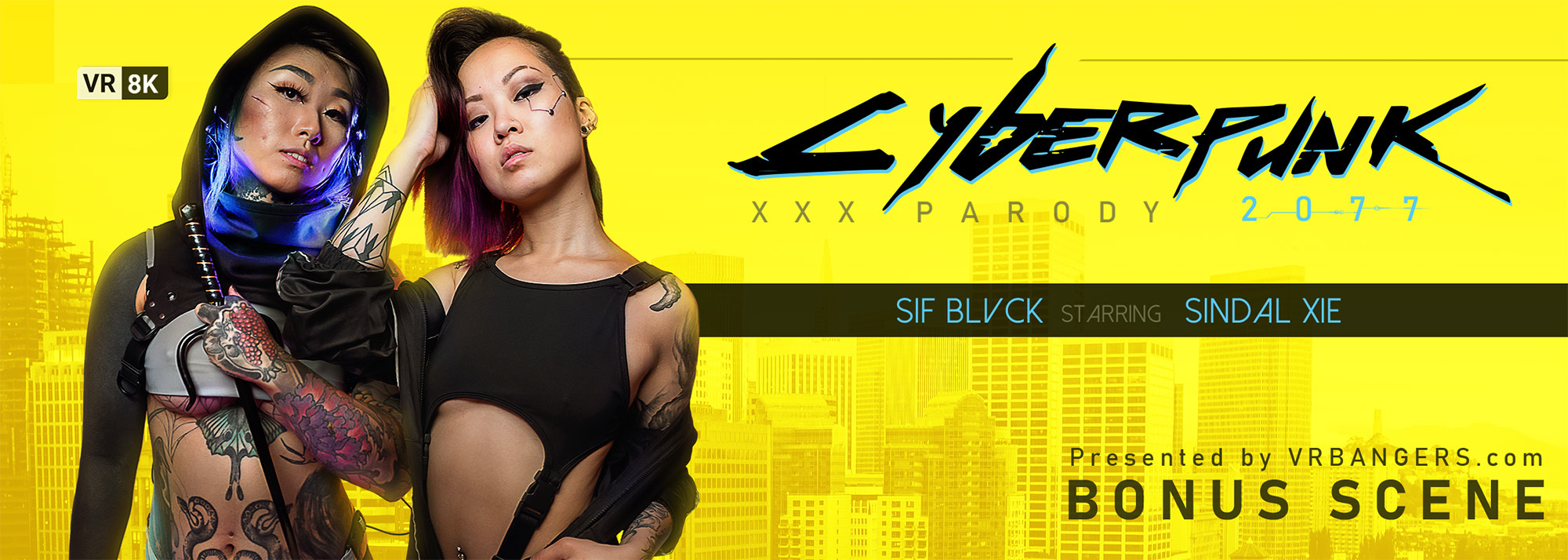 Cyberpunk 2077 XXX Parody - VR Video, Starring: Sindal Xie, Sif Blvck