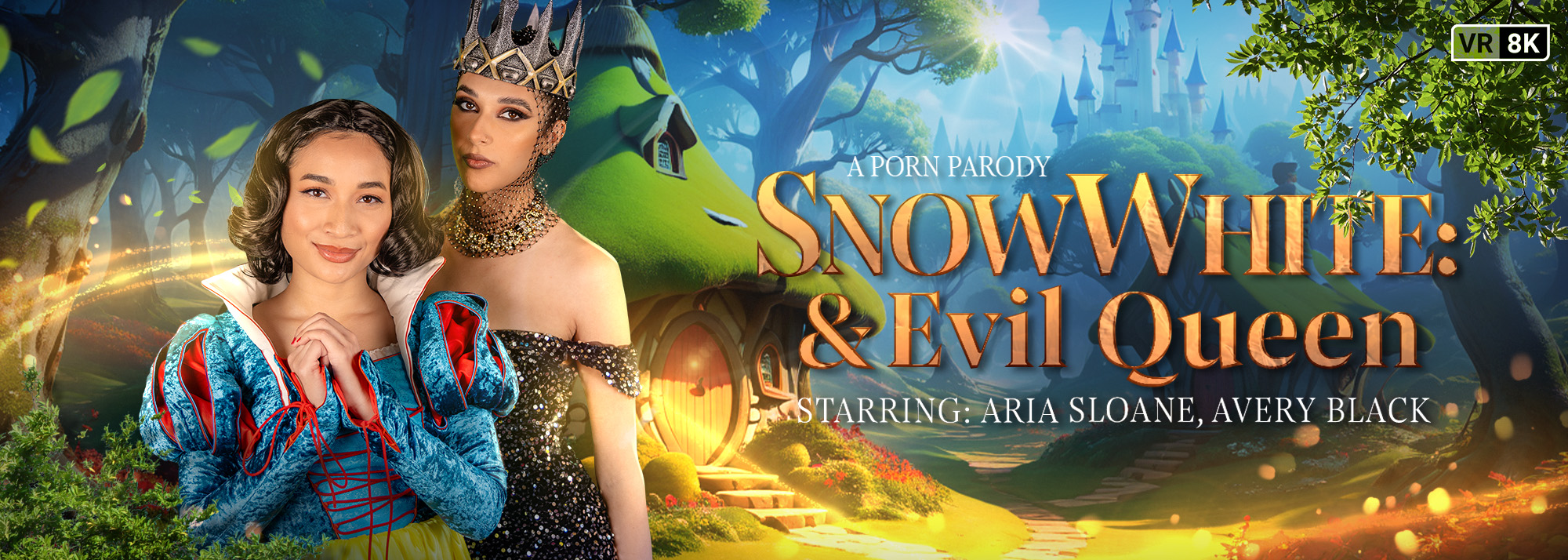 Snow White & Evil Queen (A Porn Parody) - VR Video, Starring: Avery Black, Aria Sloane