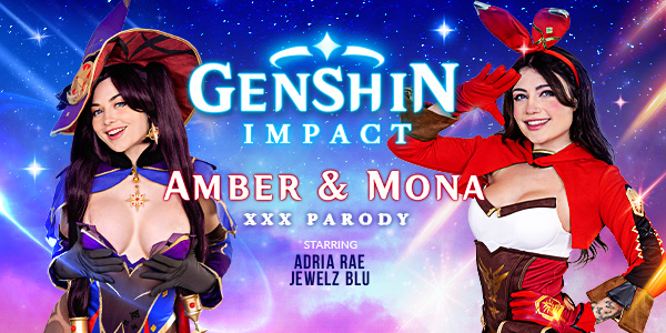 Genshin Impact Porn Parody: Amber & Mona VR Porn Video