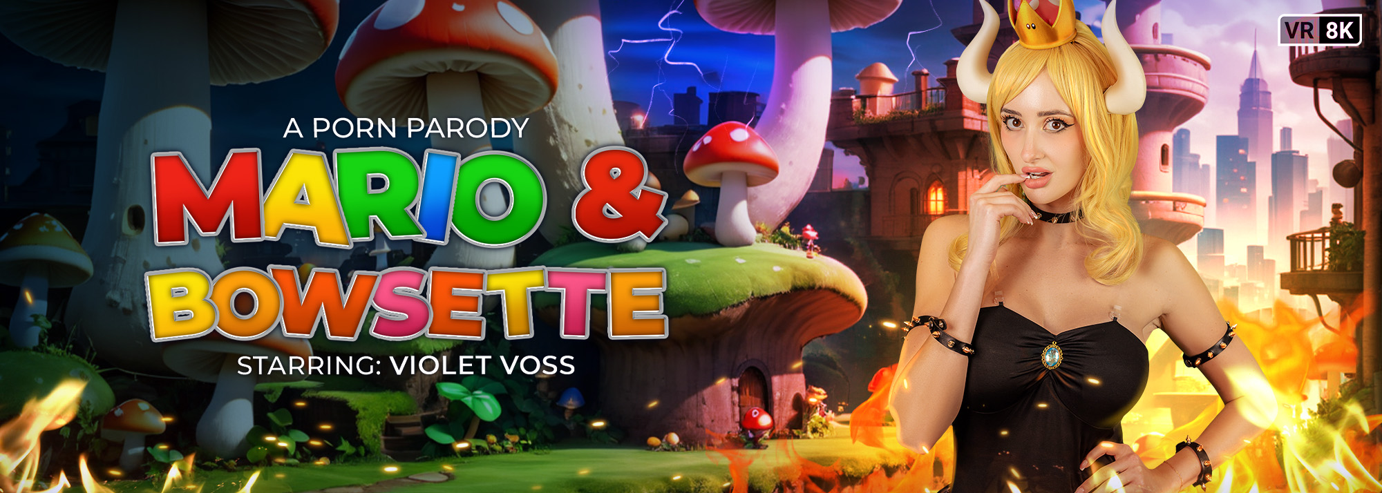 Mario & Bowsette (A Porn Parody) - VR Video, Starring: Violet Voss