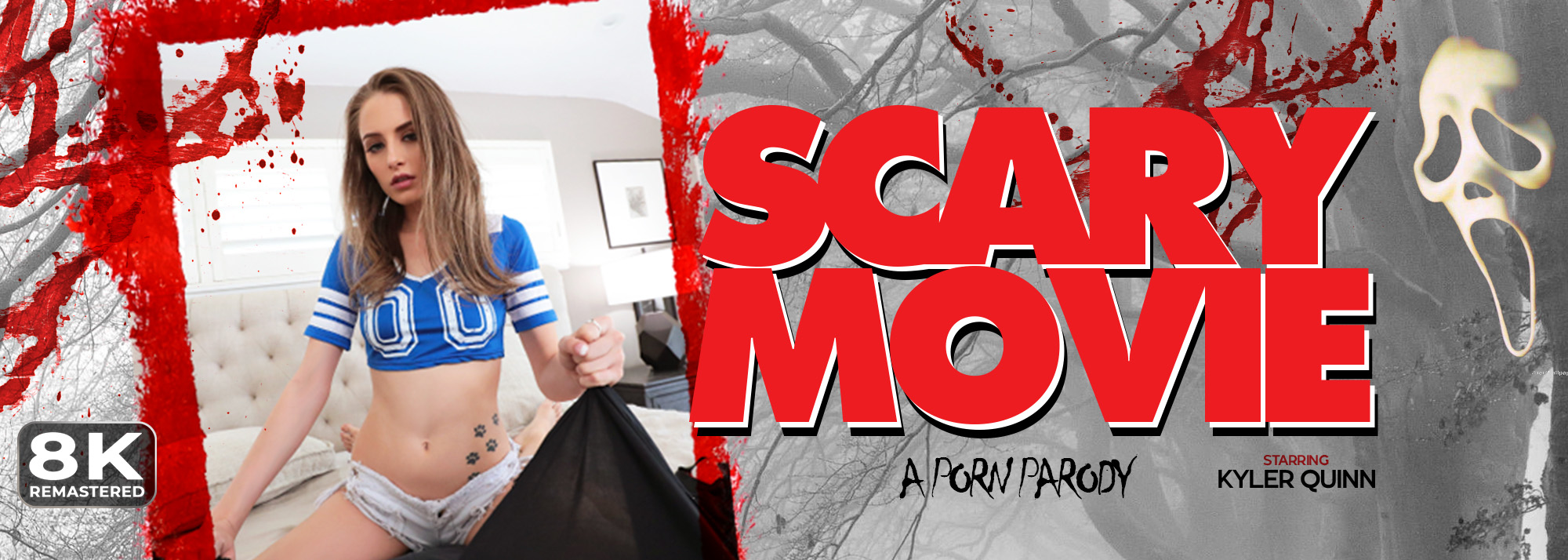 Scary Movie (A Porn Parody) (Remastered) - VR Video, Starring: Kyler Quinn