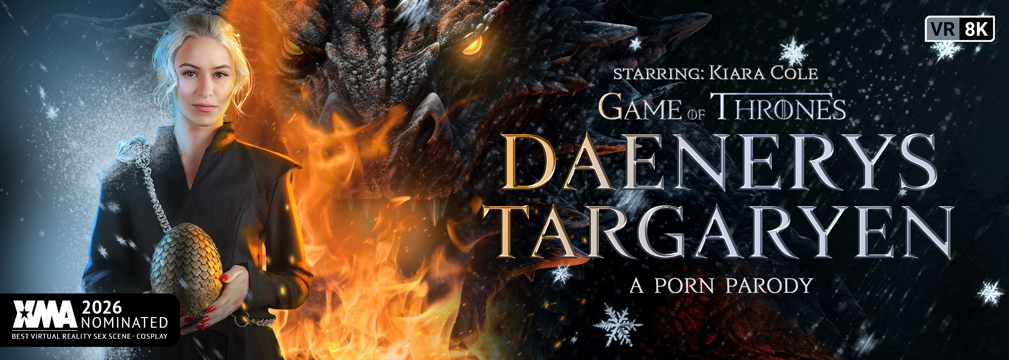 Game of Thrones: Daenerys Targaryen (A Porn Parody) - VR Video, Starring: Kiara Cole