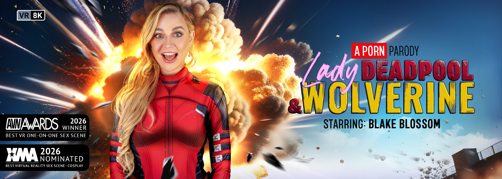 Lady Deadpool & Wolverine (A Porn Parody) - VR Video, Starring: Blake Blossom