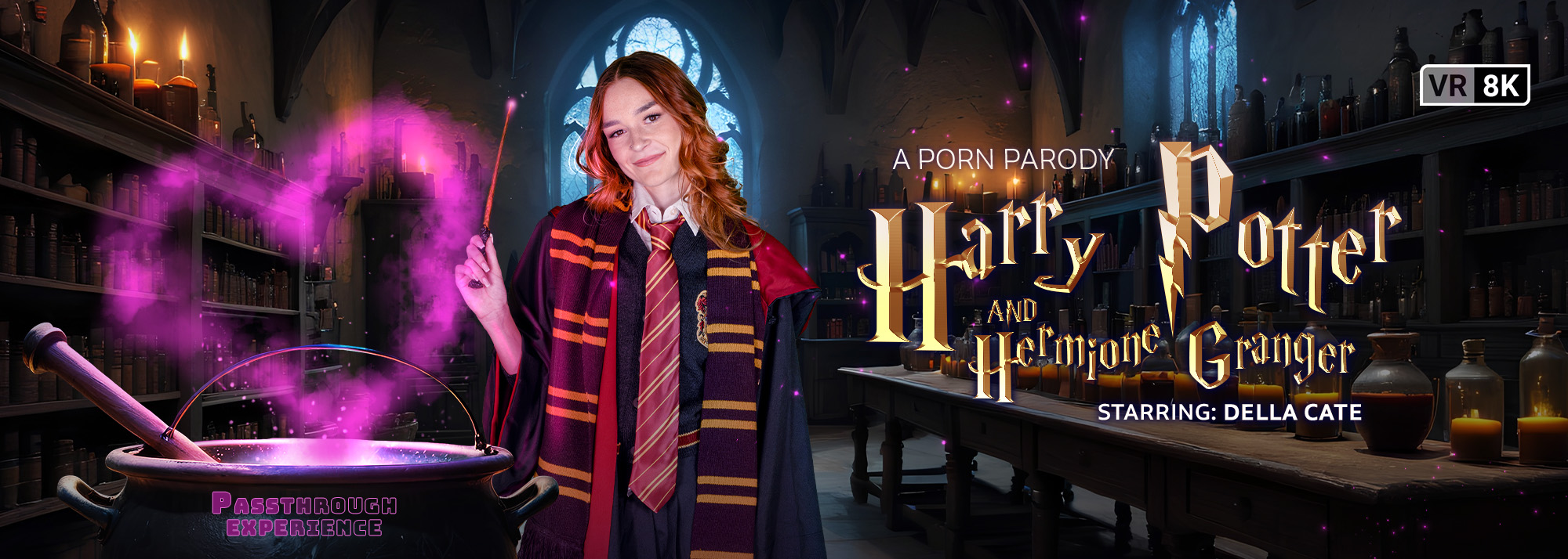 Harry Potter & Hermione Granger (A Porn Parody) - VR Video, Starring: Della Cate